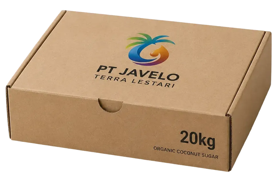 Javelo carton box of 20 kg organic coconut sugar