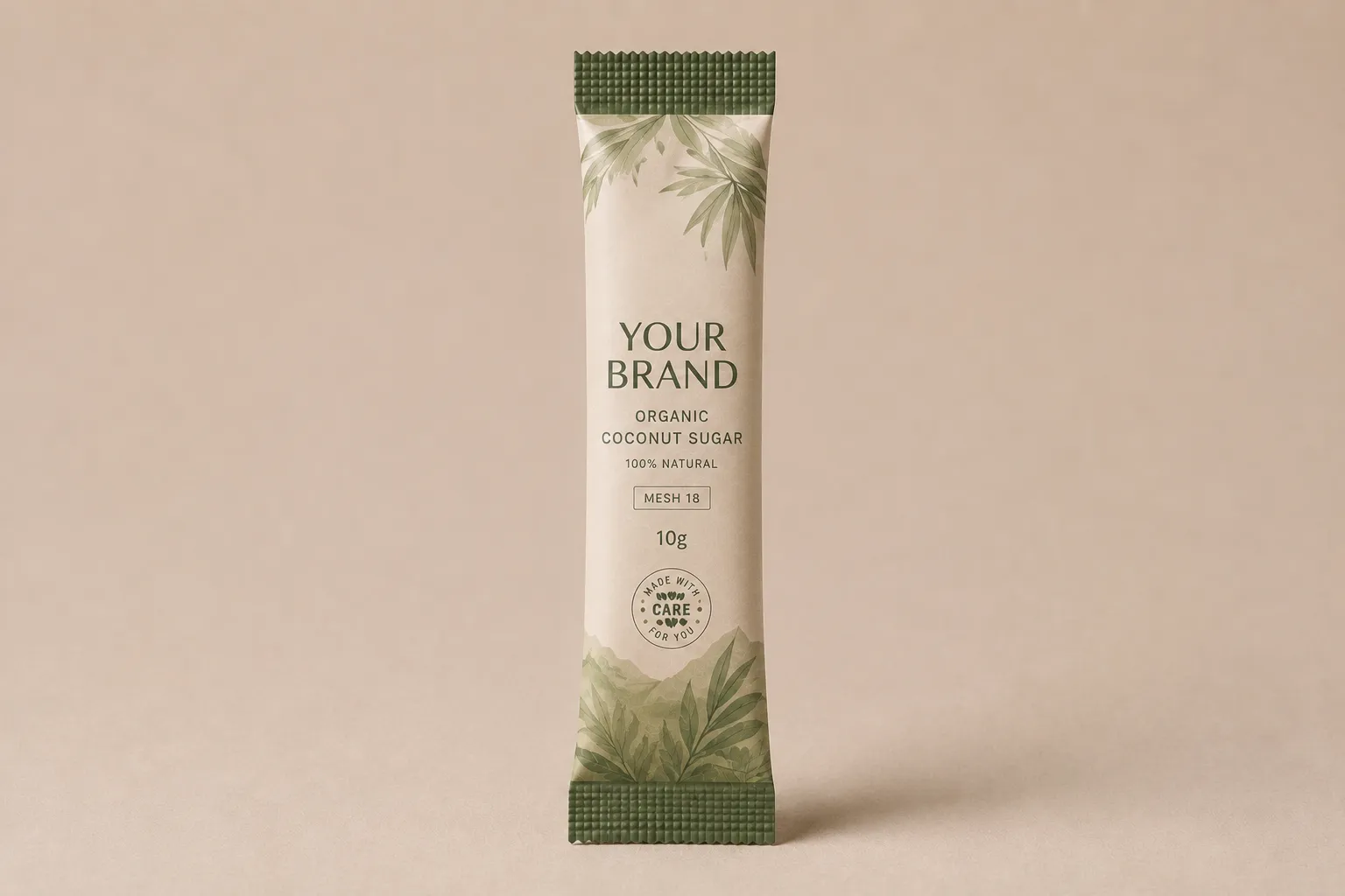 Stick Pack packaging for private label coconut sugar