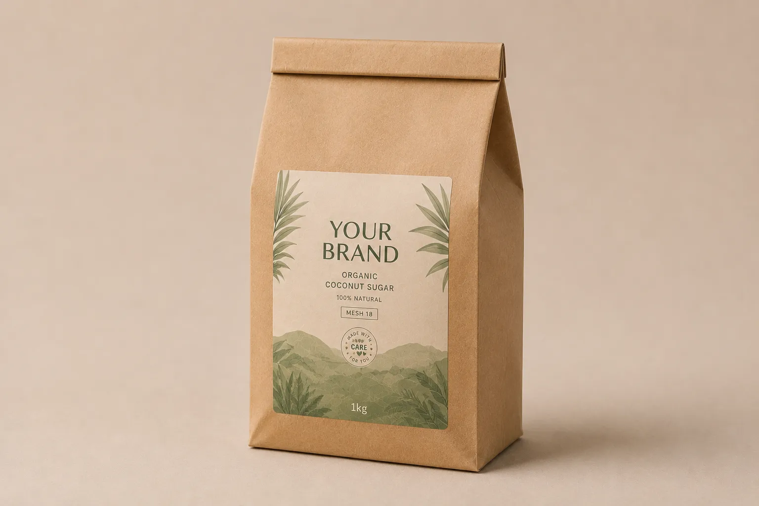 Bulk packaging for private label coconut sugar